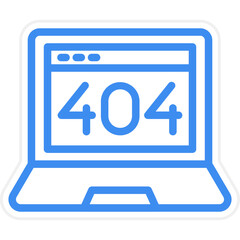 Vector Design 404 Error Icon Style