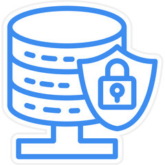 Vector Design Database Security Icon Style