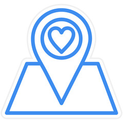 Vector Design Favorite Destination Icon Style