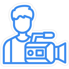 Vector Design Camera Operator Icon Style