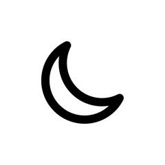 Moon line web or mobile interface vector icon - 687819456
