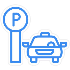 Vector Design Parking Icon Style