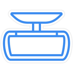 Vector Design Rearview Mirror Icon Style