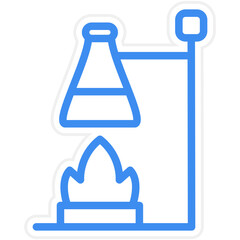 Vector Design Burning Flask Icon Style