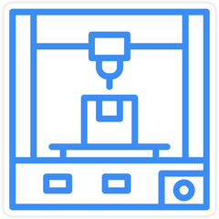 Vector Design 3D Printer Icon Style