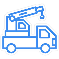 Vector Design Crane Turck Icon Style