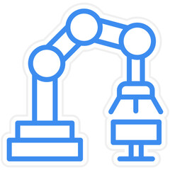 Vector Design Robotic Arm Icon Style