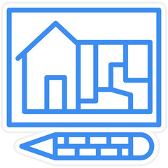 Vector Design Technical Drawing Icon Style