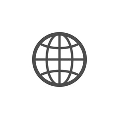 Globe planet, travel line style vector icon - 687820061