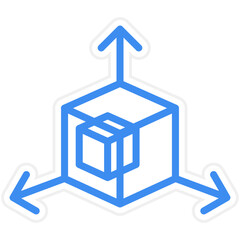 Vector Design 3d Modeling Icon Style