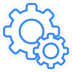 Vector Design Gears Icon Style