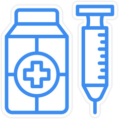 Obraz premium Vector Design Vaccine Icon Style