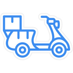 Vector Design Delivery Scooter Icon Style