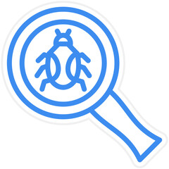 Vector Design Search Bug Icon Style