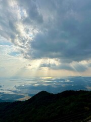 sunset in the mountains