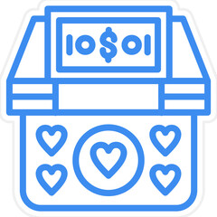 Vector Design Cash Donation Icon Style