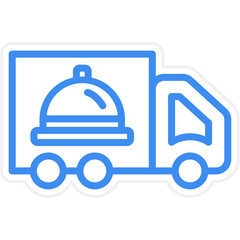 Vector Design Food Truck Catering Icon Style
