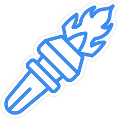 Vector Design Fire Torch Icon Style