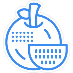 Vector Design Tangerine Icon Style