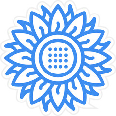 Vector Design Sunflower Icon Style