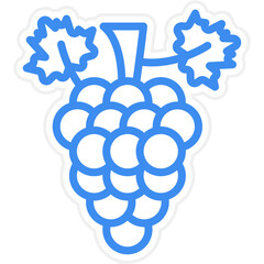 Vector Design Grapes Icon Style