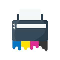 Vector printer with cmyk colors