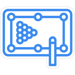 Vector Design Billiard Game Icon Style