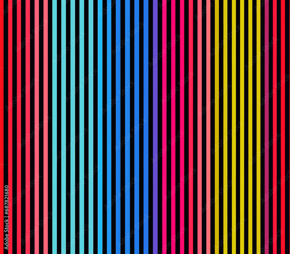 Poster 3d barcode scanlines seamless patterns