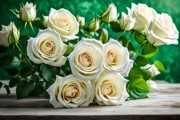 Obraz premium bouquet of white roses