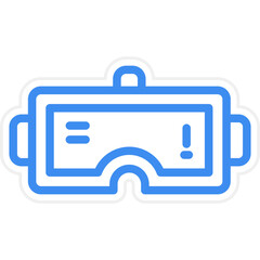Vector Design VR Glasses Icon Style