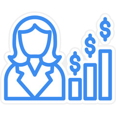 Vector Design Businesswoman Icon Style