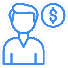 Vector Design Client Male Icon Style