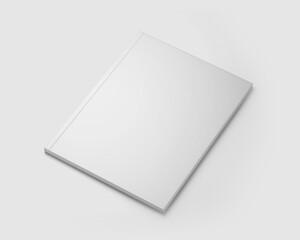 Magazine, Book, Booklet, Brochure, Blank Cover Mockup Template, Realistic, 3d Rendered isolated on light background.