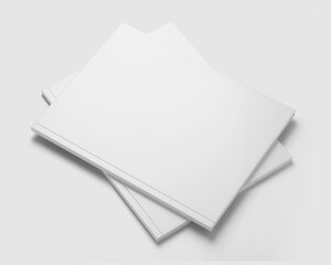Stack of Magazines, Book, Booklet, Brochure, Blank Cover Mockup Template, Realistic, 3d Rendered isolated on light background.