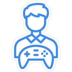 Vector Design Game Designer Male Icon Style