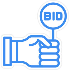 Vector Design Absentee Bid Icon Style