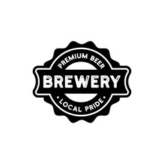 Fototapeta na wymiar vintage retro rustic beer brewery emblem logo design