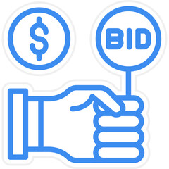 Vector Design Advance Bid Icon Style