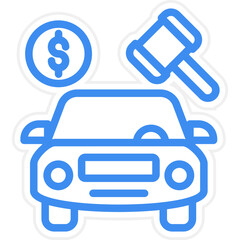 Vector Design Car Auction Icon Style