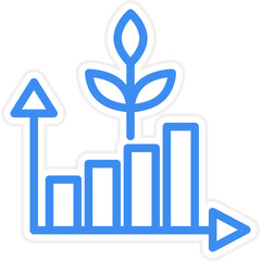 Vector Design Material Grown Icon Style