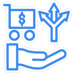 Vector Design Cross Selling Icon Style