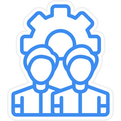 Vector Design Management Team Icon Style