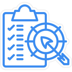 Vector Design Set Goals Icon Style