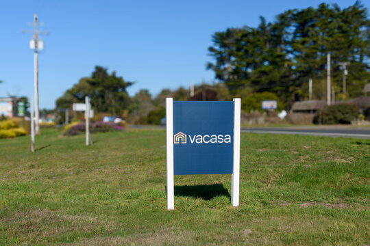 Vacasa sing of international vacation rental management company - November 24, 2023 - Fort Bragg, California, USA