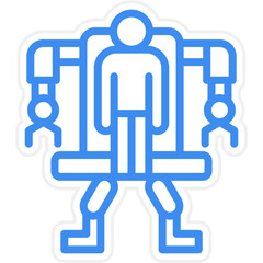 Vector Design Augmenting Robot Icon Style