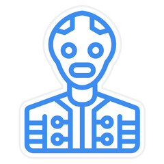 Vector Design Humanoid Robot Icon Style