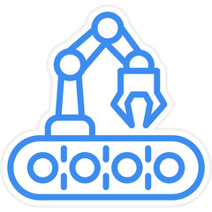 Vector Design Industrial Robot Icon Style