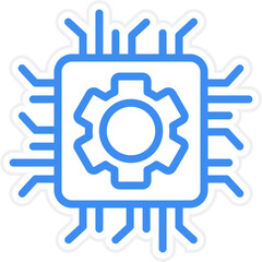 Vector Design Microchip Icon Style