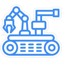 Vector Design Military Robot Icon Style