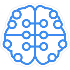 Vector Design Neural Network Icon Style